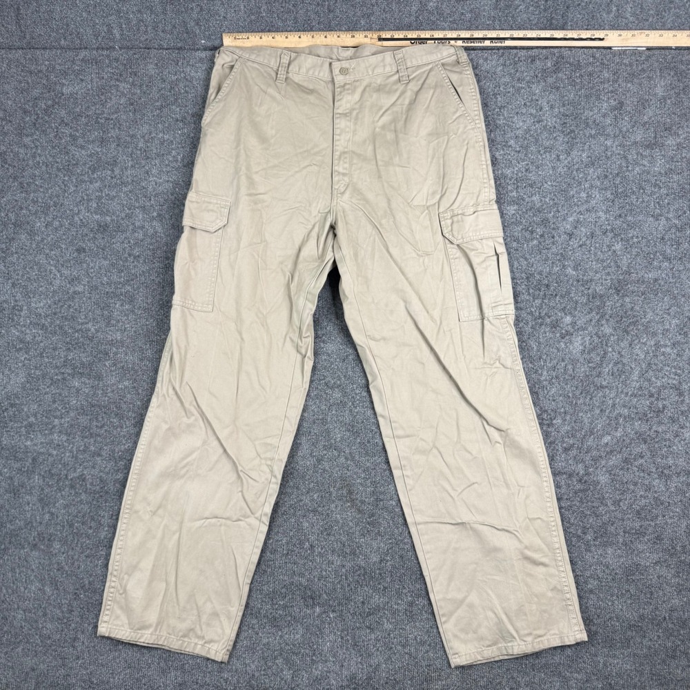Dickies Cargo Pants Mens Size 38x34 Beige Tan Relaxed Straight Workwear Casual